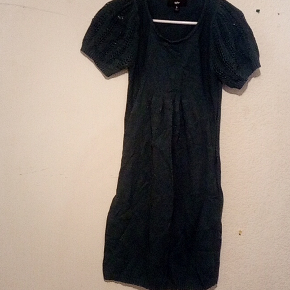 Sleeves are knitted and see through
